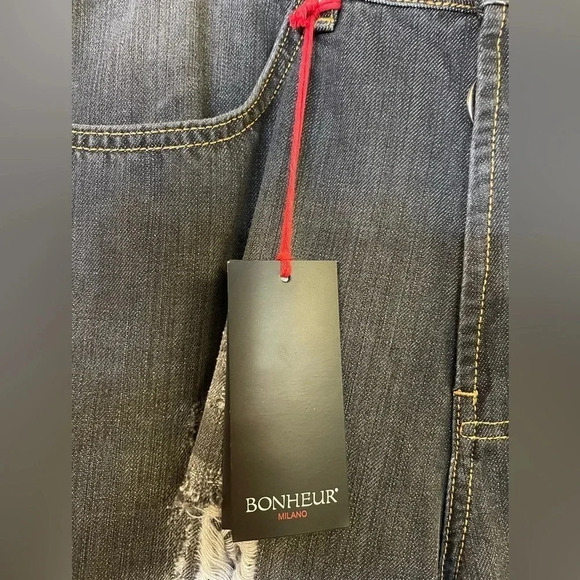 Bonheur Milano Luxury Jeans London Distressed Size 29 - Picture 9 of 11